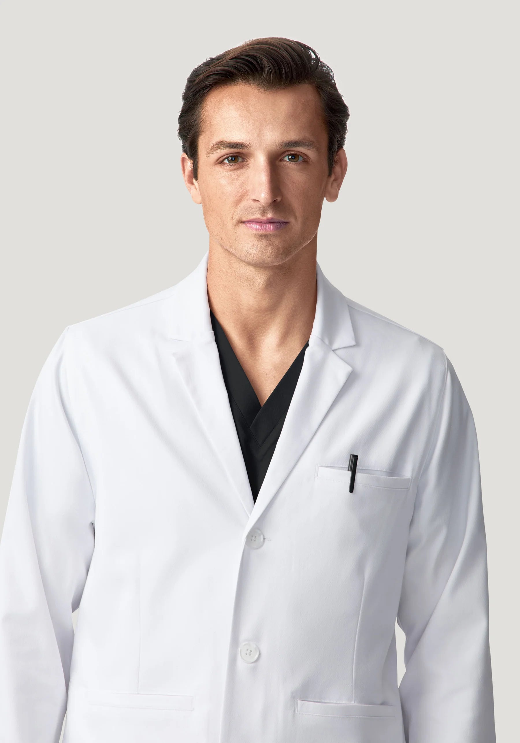 Men's Long Lab Coat - White
