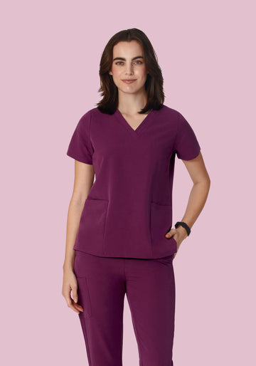 Women's 6 Pocket Top - Plum