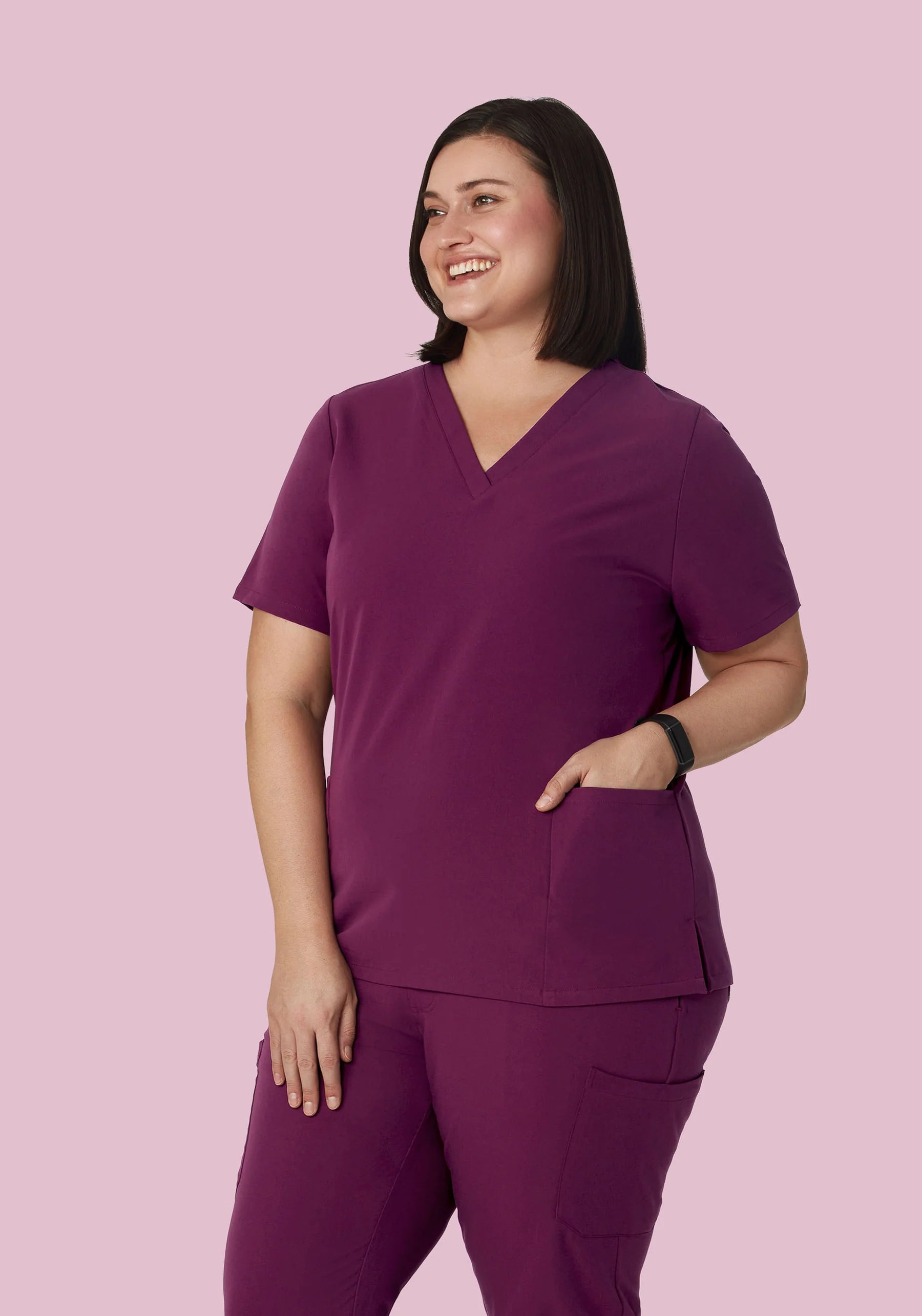 Women's 6 Pocket Top - Plum