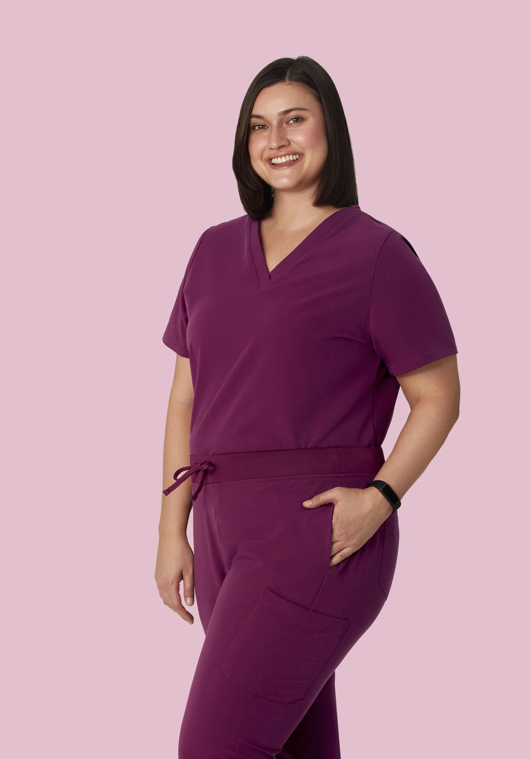 Women's 6 Pocket Top - Plum