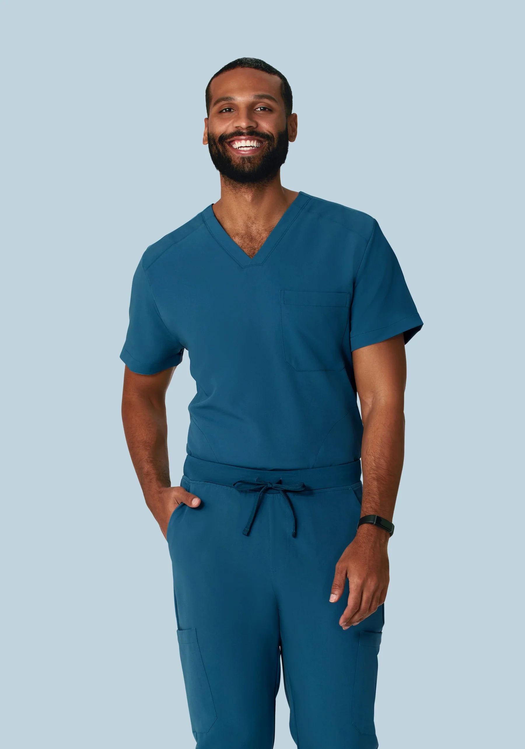 Men's Three Pocket Top - Teal