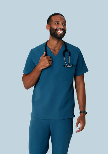Men's Three Pocket Top - Teal