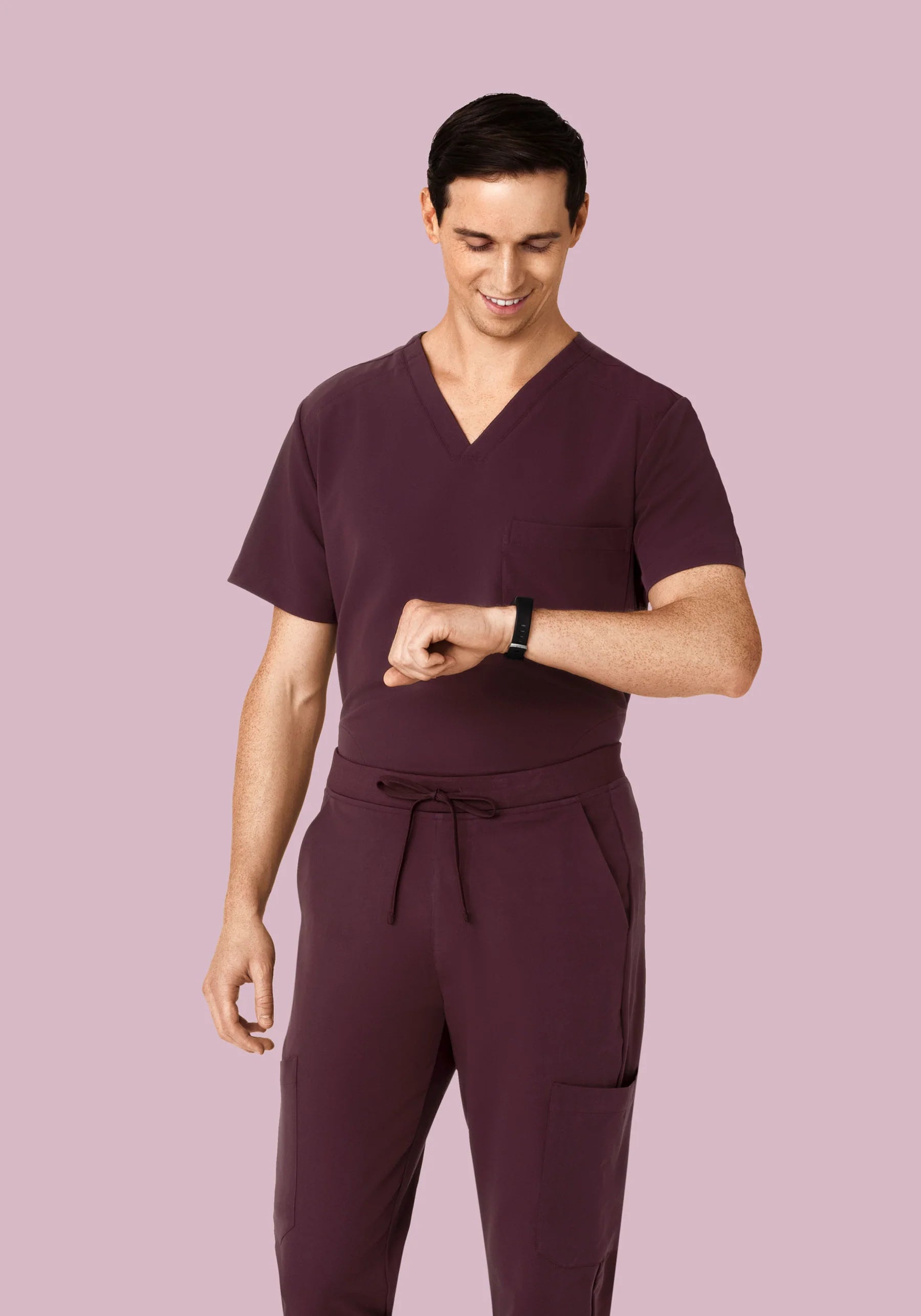 Men's Three Pocket Top - Wine