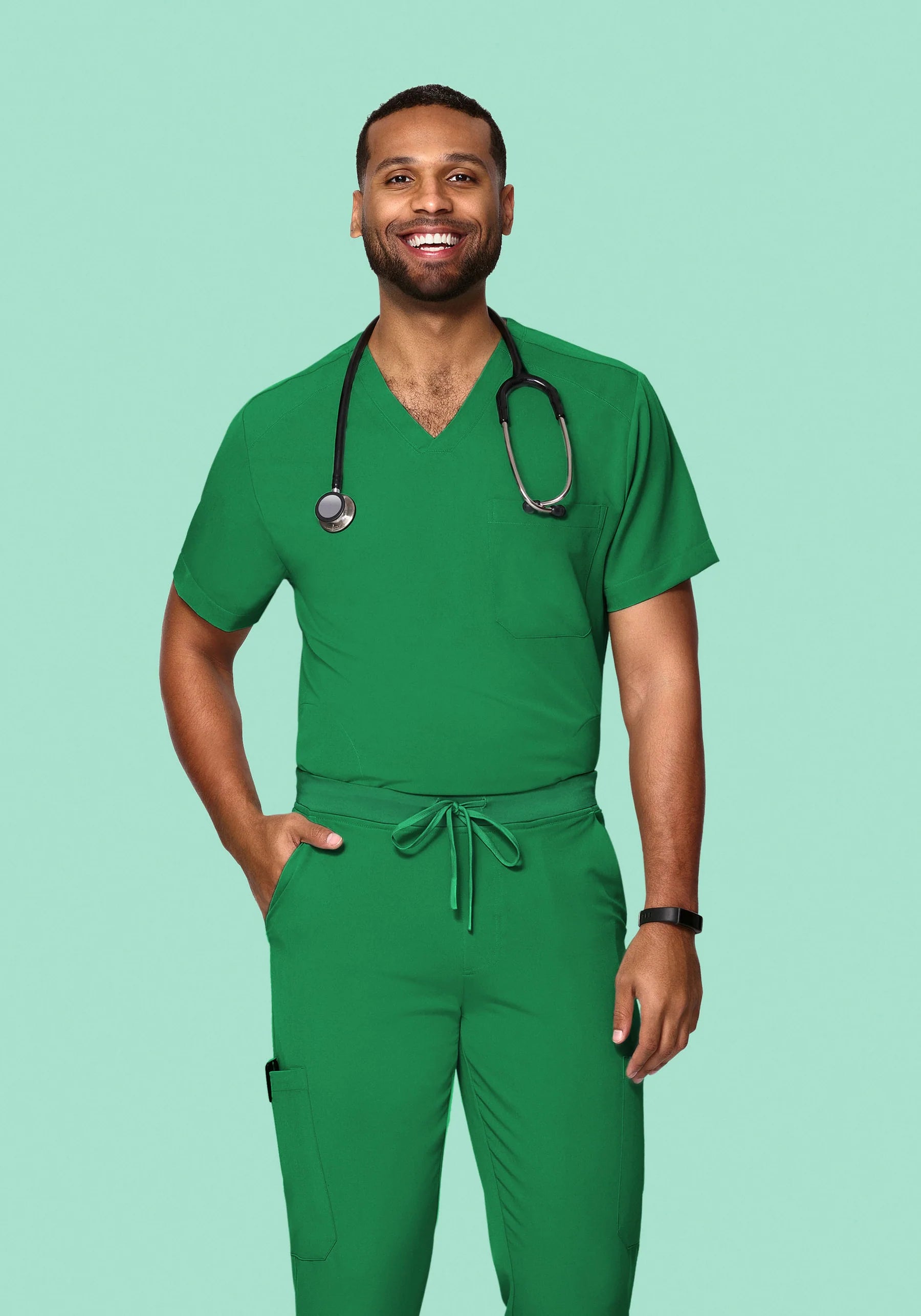 Men's Three Pocket Top - Emerald