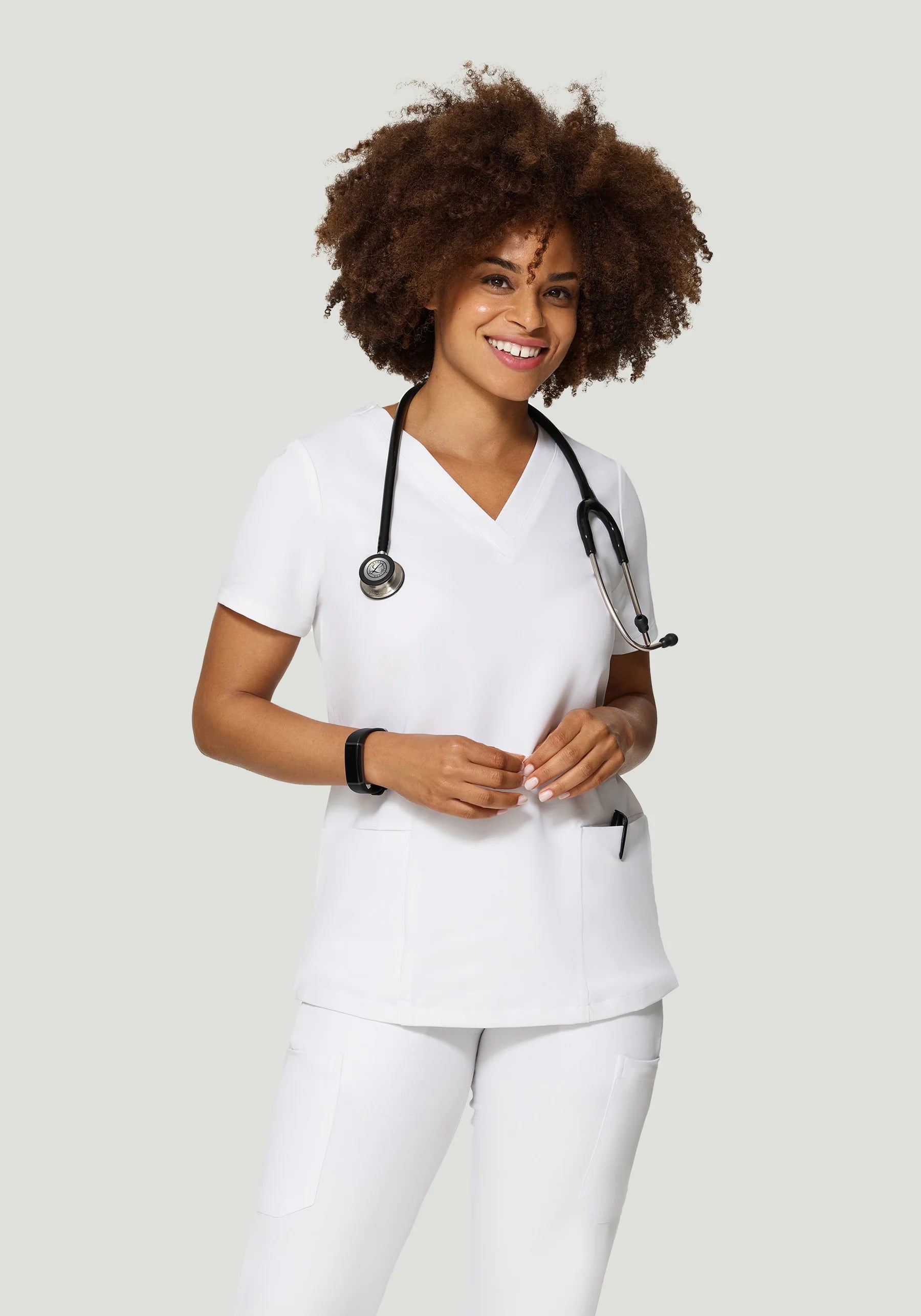 Women's 6 Pocket Top - White