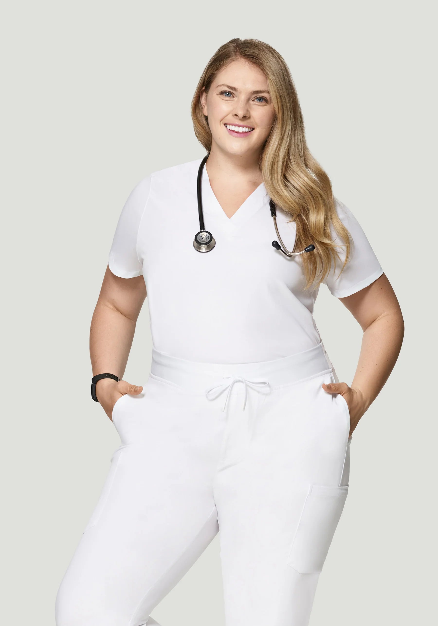 Women's 6 Pocket Top - White