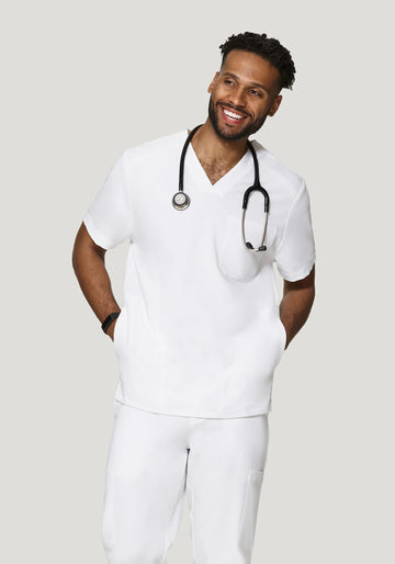 Men's Three Pocket Top - White